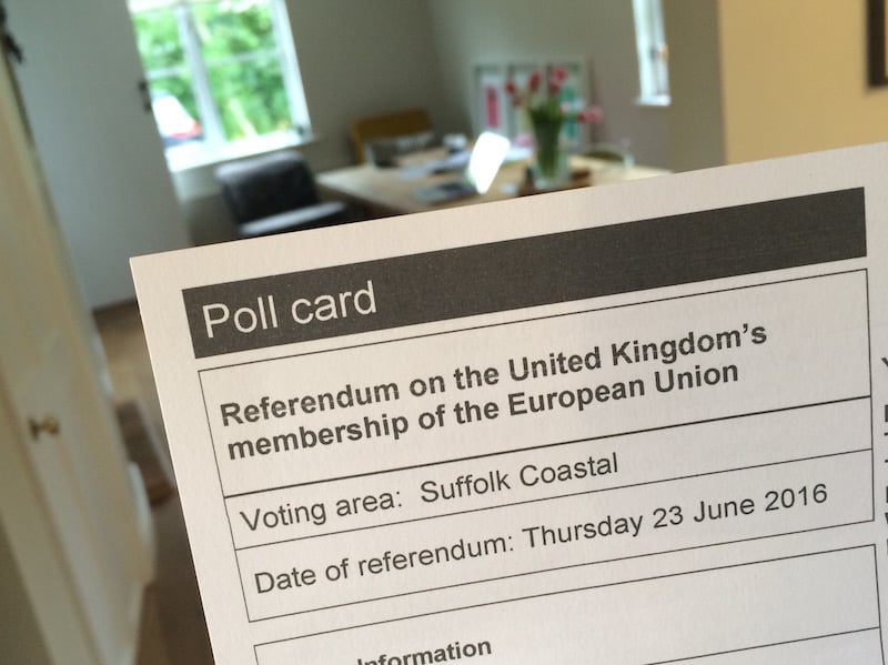 UK voting card